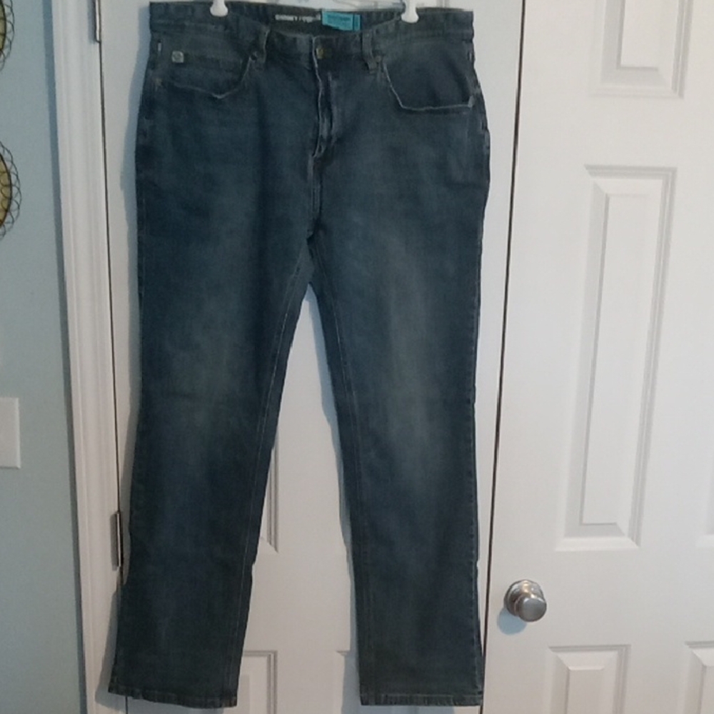 Hooey Men's Straight Jeans in Dark Blue Denim